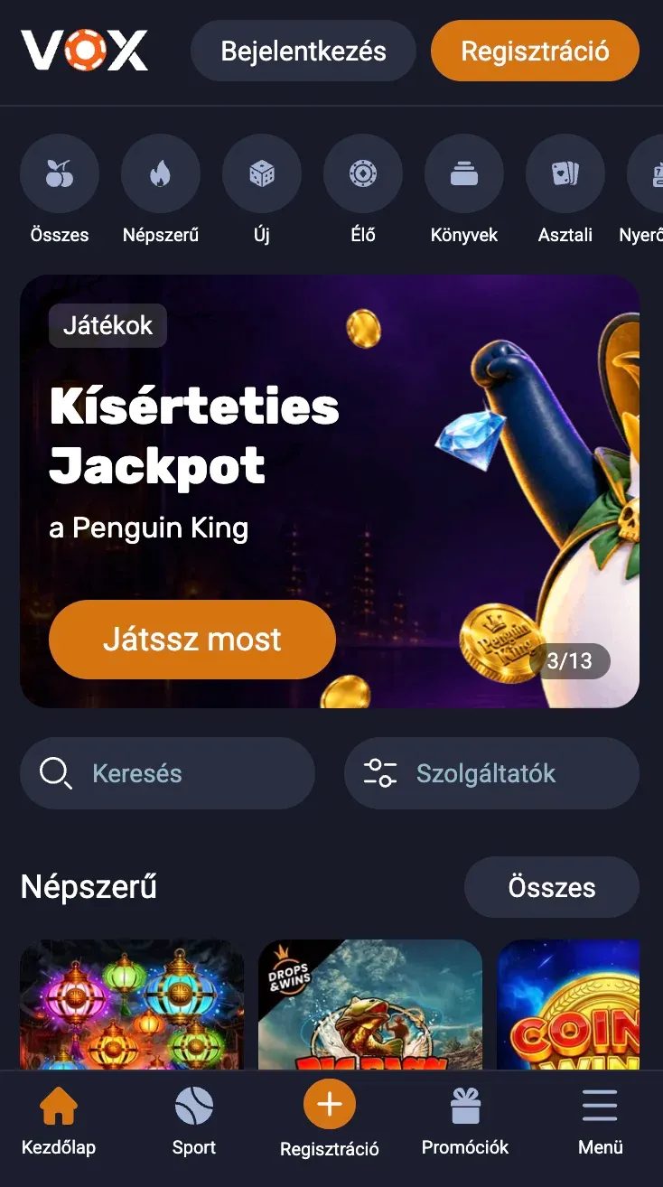 Mobile gaming at Vox Casino